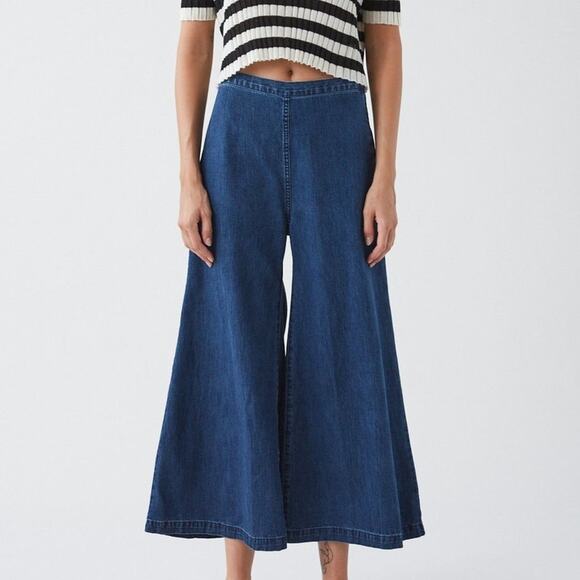 Rachel Comey Absolute Pant Wide Leg Flare Jeans Washed Black Denim Size 2 EUC - Picture 14 of 14